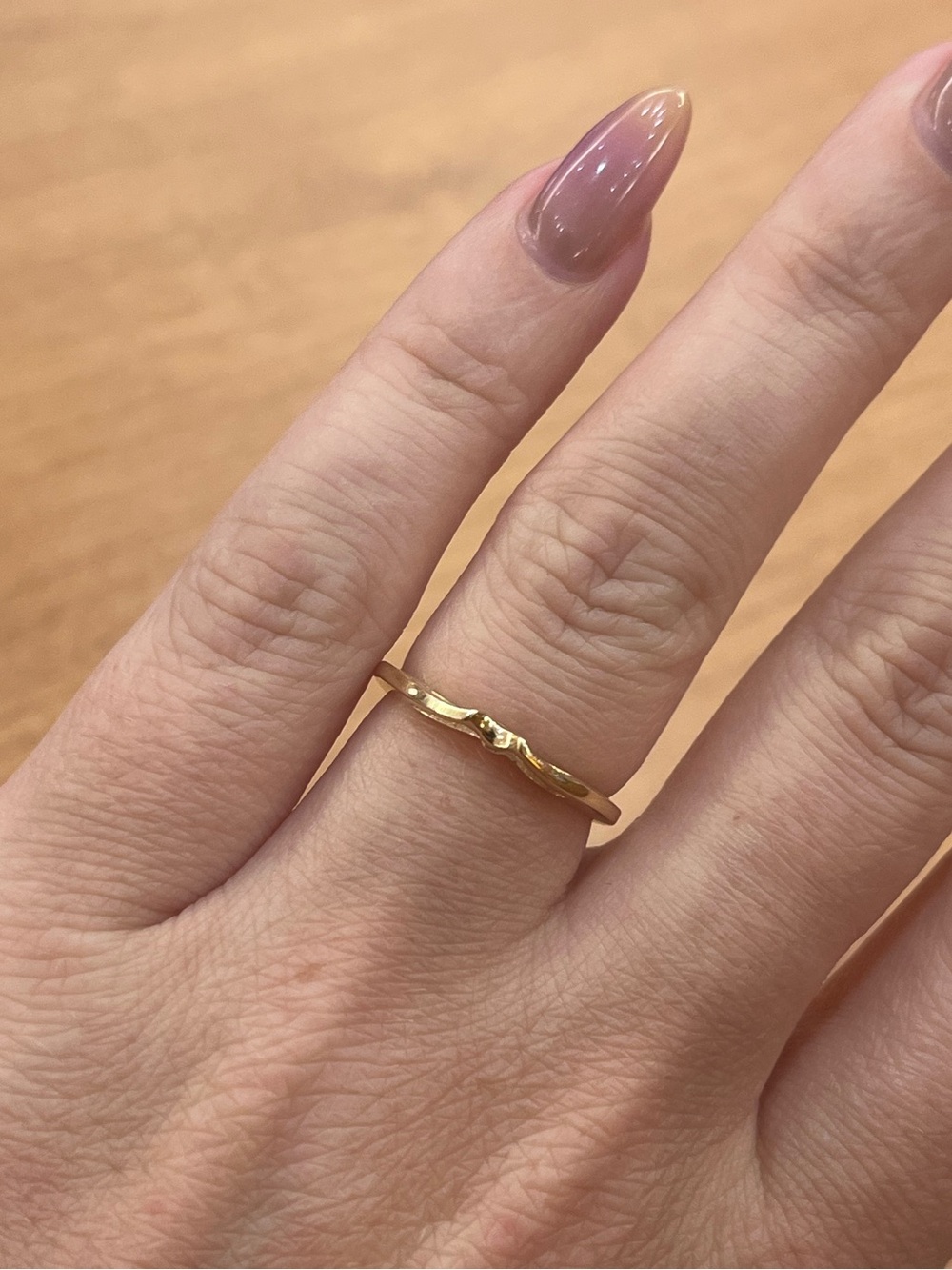 14k Yellow Gold Notched / Twist Band